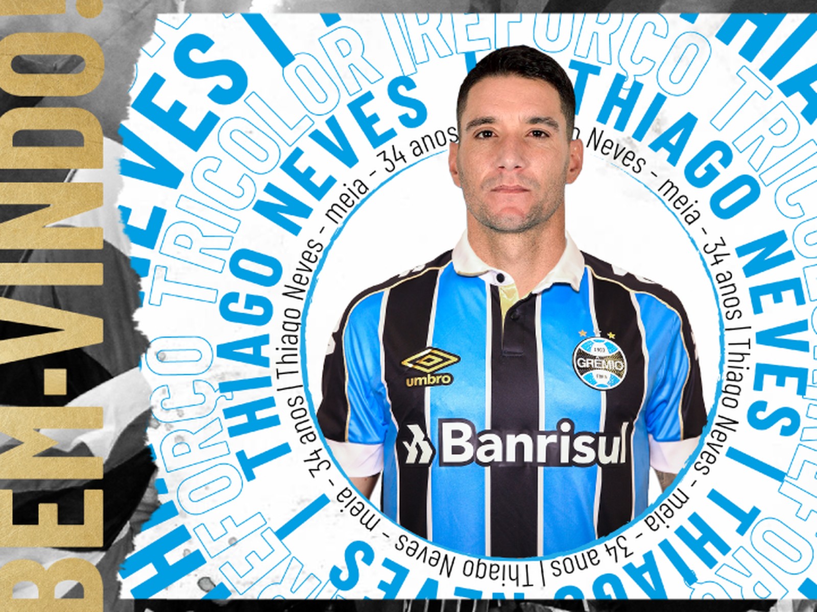 Novo camisa 10! Grêmio anuncia Thiago Neves