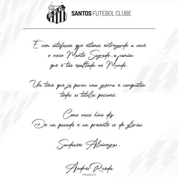 Neymar, Gabigol e Alex Sandro agradecem presente do Santos