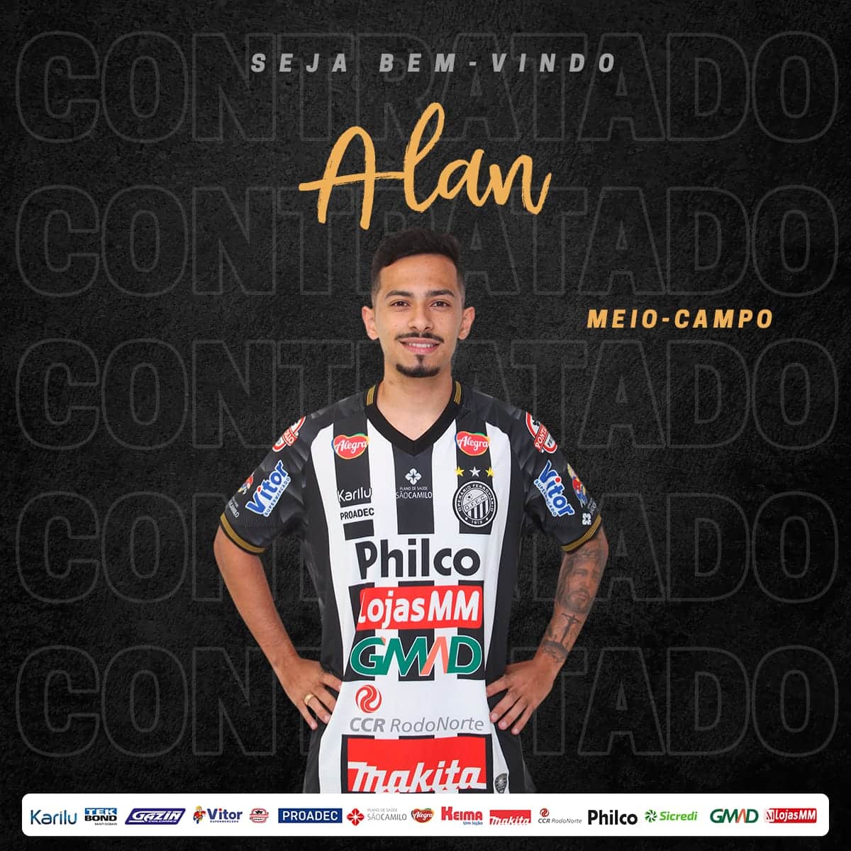 Reforço na área! Operário-PR anuncia a contratação de Alan Guimarães